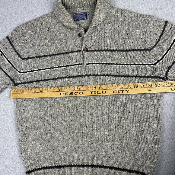 Pendleton Fisherman’s Henley Shawl Neutral Tones Size XL - Picture 4 of 8